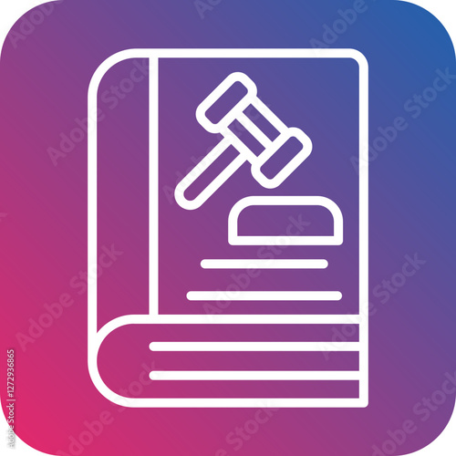 Law Book Icon Style