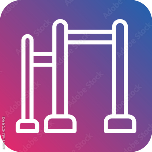 Chin Up Bar Icon Style