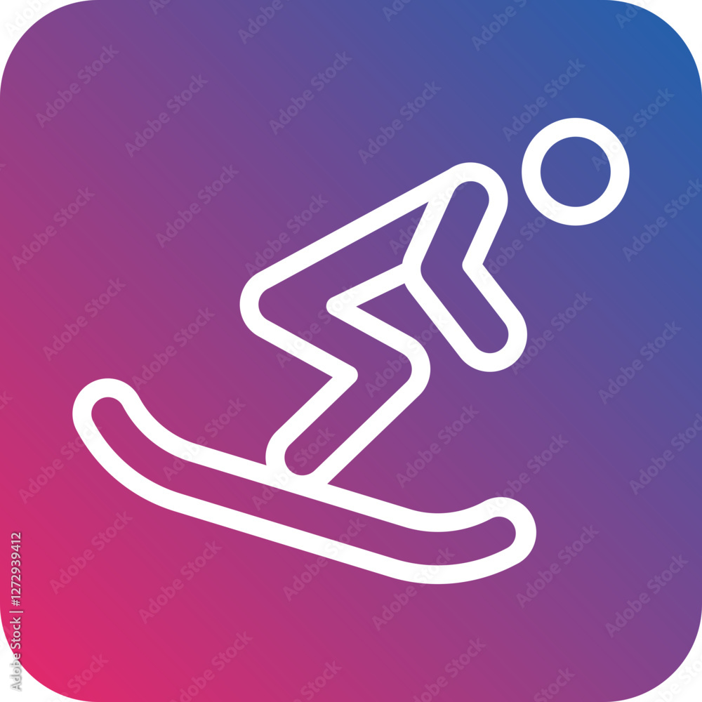 Skiing Icon Style Skiing Icon Style