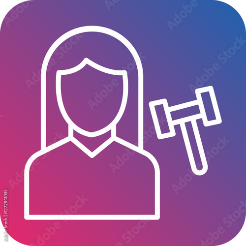 Judge Female Icon Style