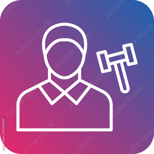 Judge Male Icon Style