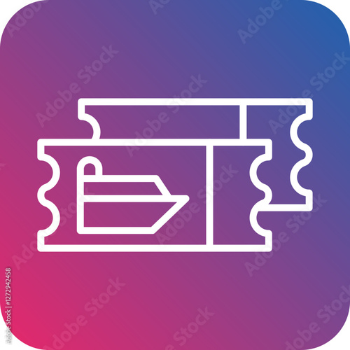 Cruise Ticket Icon Style