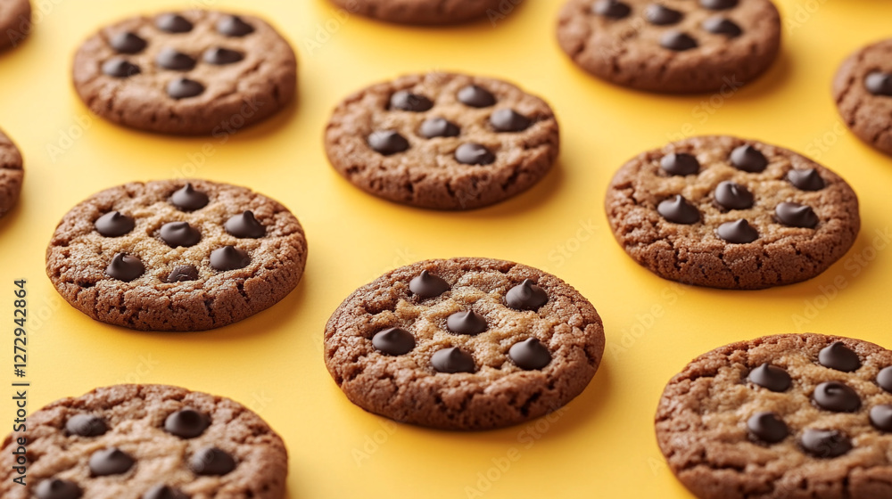 A plate of homemade chocolate chip cookies A plate of homemade chocolate chip cookies