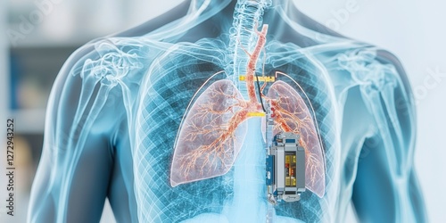 Closeup of a cardiac pacemaker device on a patient with sick sinus syndrome in a clinical setting