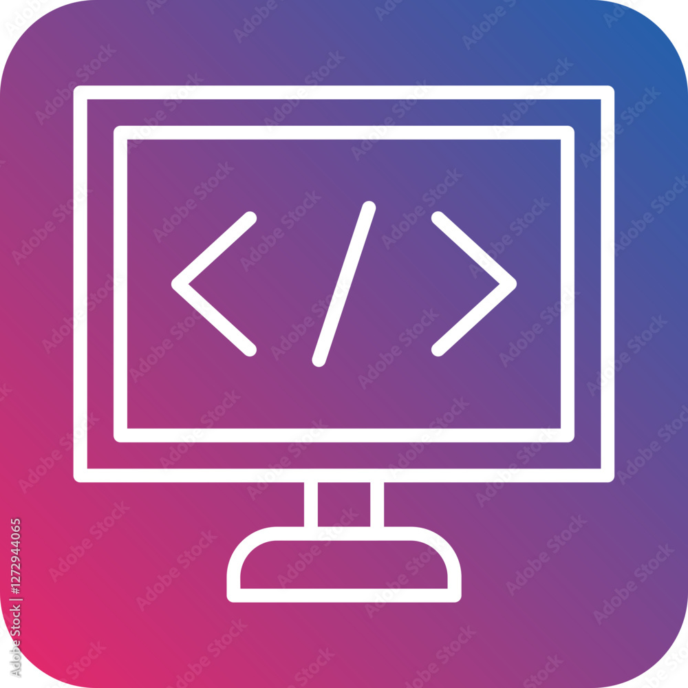 Learn To Code Icon Style Learn To Code Icon Style