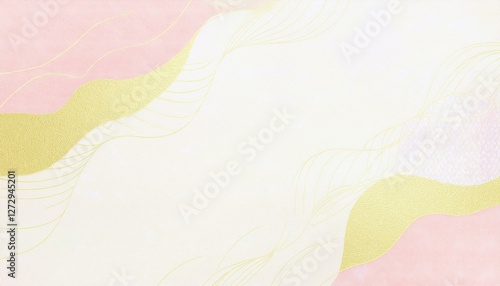 優美で抽象的な和風イメージの背景素材（春）