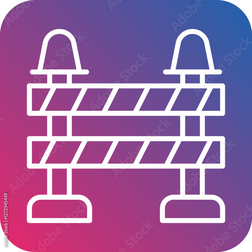 Road Barrier Icon Style