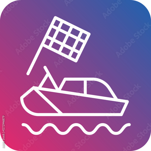Powerboat Racing Icon Style