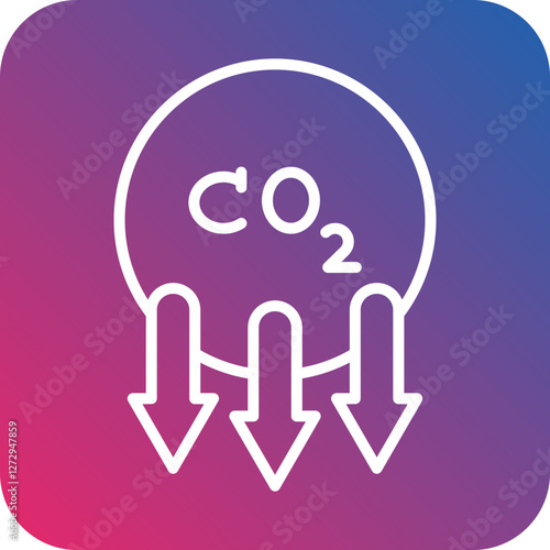 Reduce Co2 Emissions Icon Style