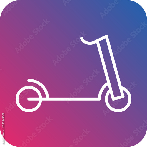 Kick Scooter Icon Style