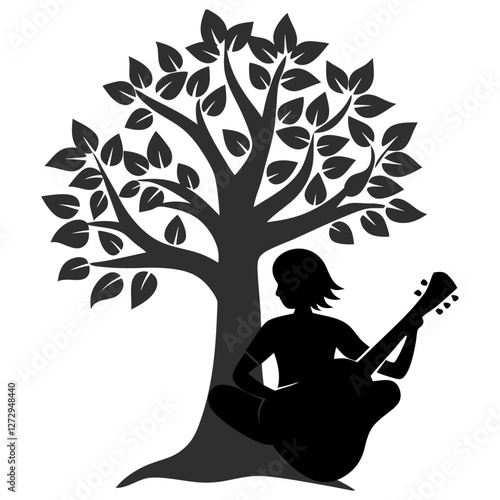 guitar player silhouette