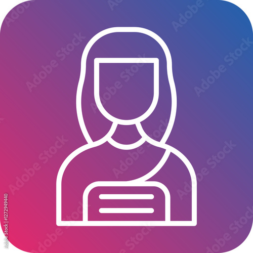 Neanderthal Woman Icon Style