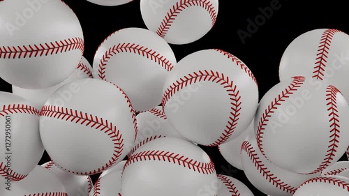 baseball drop animation on transparent