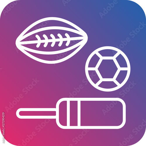 Sport Items Icon Style