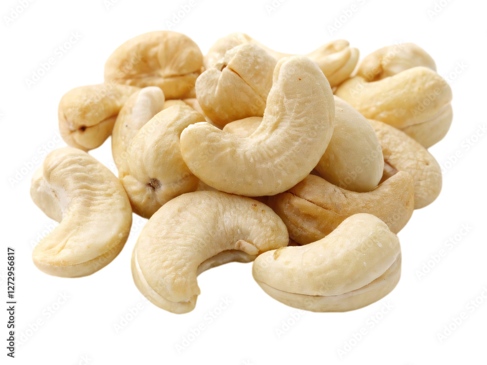 Cashew Nuts Isolated on Transparent Background - High-Quality Food Image Cashew Nuts Isolated on Transparent Background - High-Quality Food Image