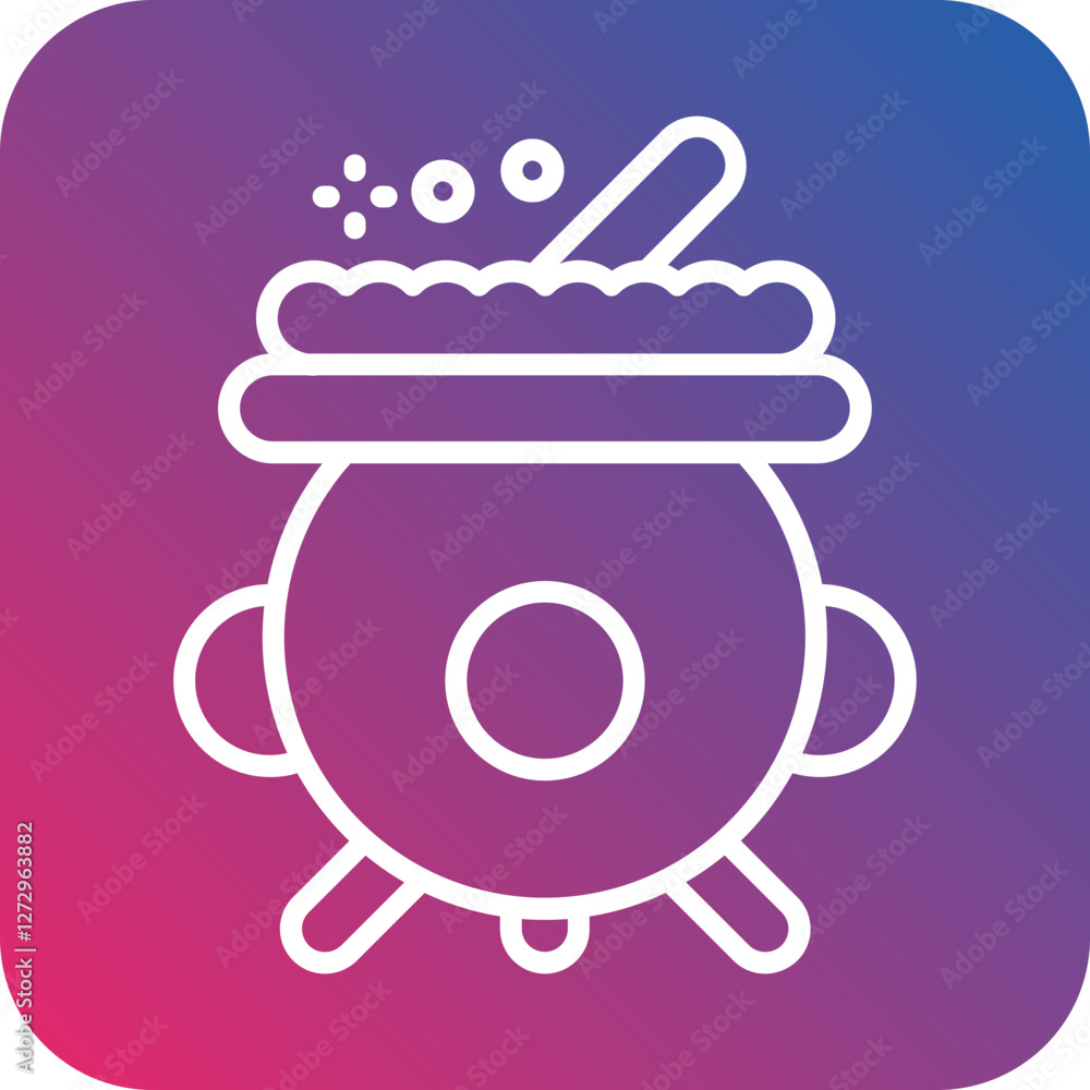 Fototapeta premium Cauldron Icon Style