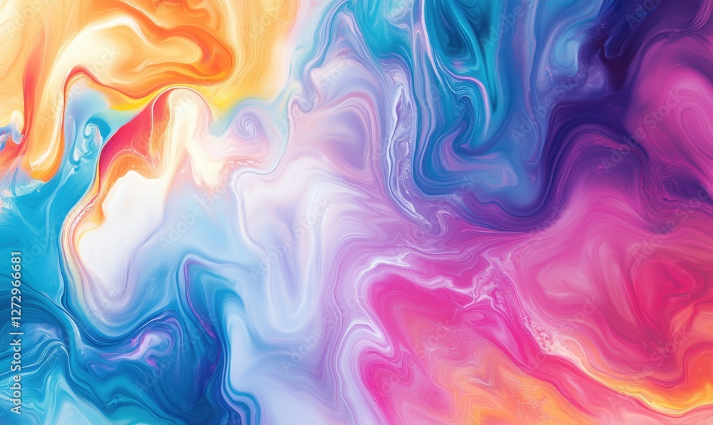 Colorful abstract fluid art with vibrant swirls and smooth gradients Colorful abstract fluid art with vibrant swirls and smooth gradients