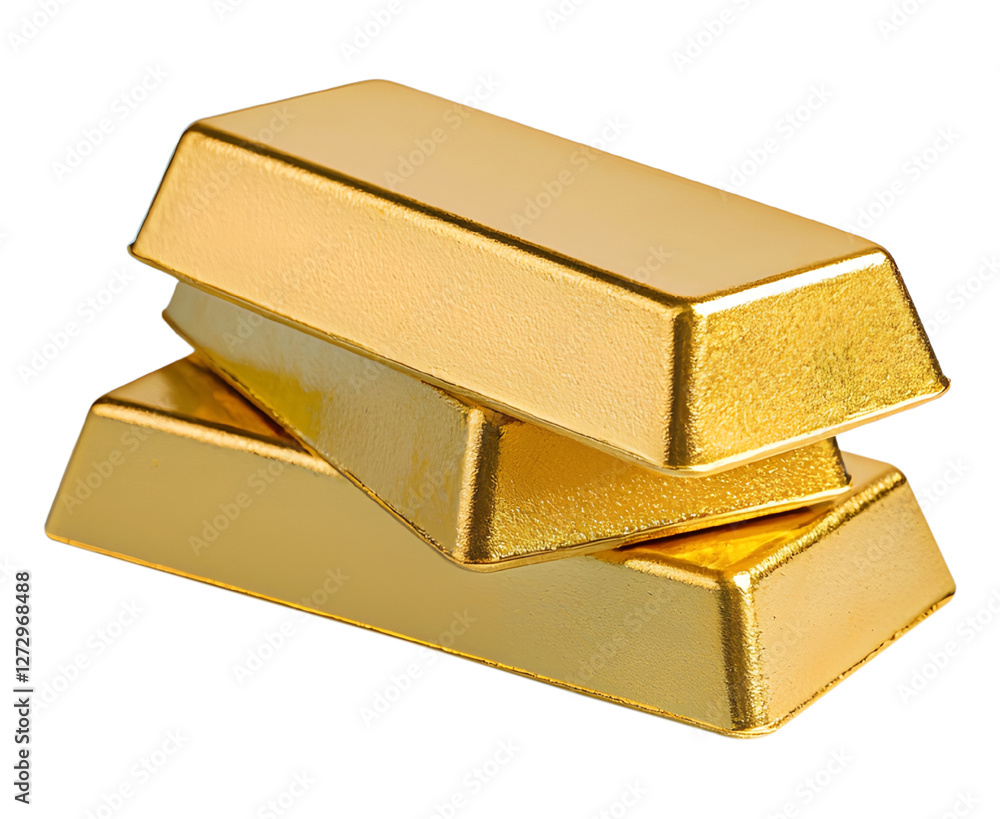 Gold bar isolated on transparent background. Gold bar isolated on transparent background.