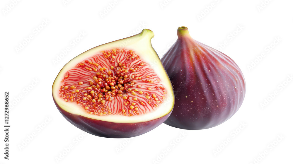 Closeup of fresh figs, a vibrant display of color, texture and natural sweetness Closeup of fresh figs, a vibrant display of color, texture and natural sweetness
