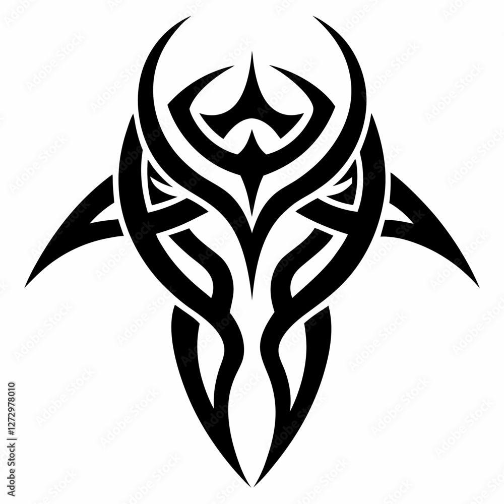 tribal tattoo set of black silhouette vector illustration. tribal tattoo designs tribal tattoo set of black silhouette vector illustration. tribal tattoo designs