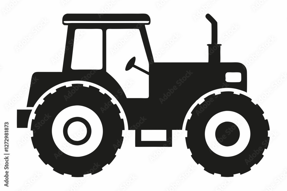 Obraz premium Vintage Tractor Silhouette Art