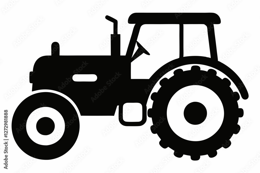 Obraz premium Vintage Tractor Silhouette Art