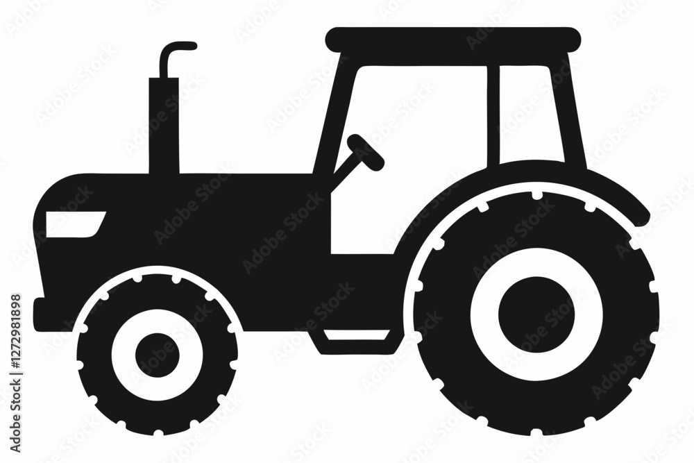 Obraz premium Vintage Tractor Silhouette Art