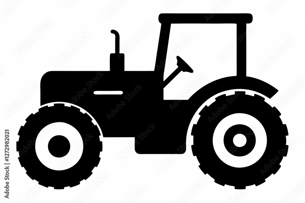 Obraz premium Vintage Tractor Silhouette Art