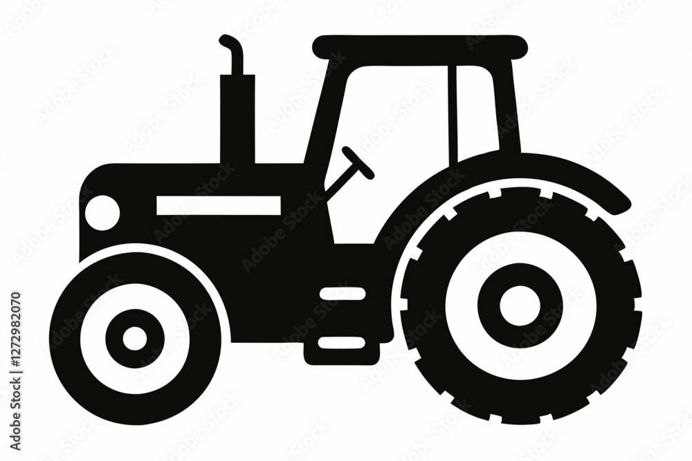 Obraz premium Vintage Tractor Silhouette Art