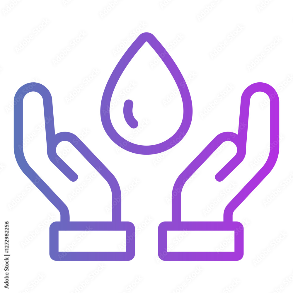 Obraz premium save water Gradient icon