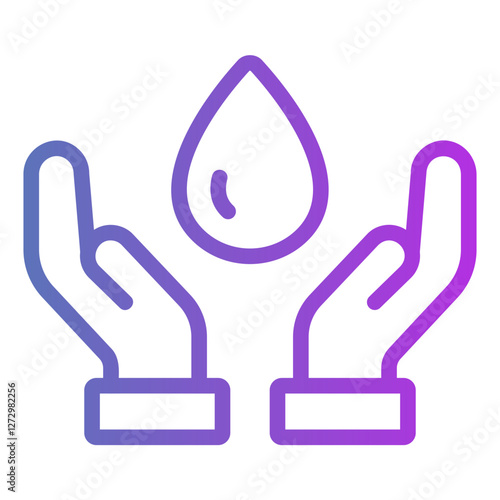 save water Gradient icon