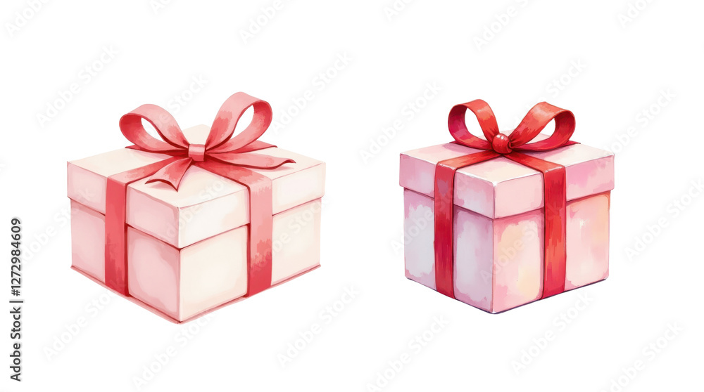 Obraz premium Elegant gift box mockup with transparent background for business decoration ideas creative element design