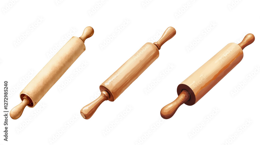 Transparent background mockup for business ideas featuring rolling pins decoration element in a stylish environment Transparent background mockup for business ideas featuring rolling pins decoration element in a stylish environment
