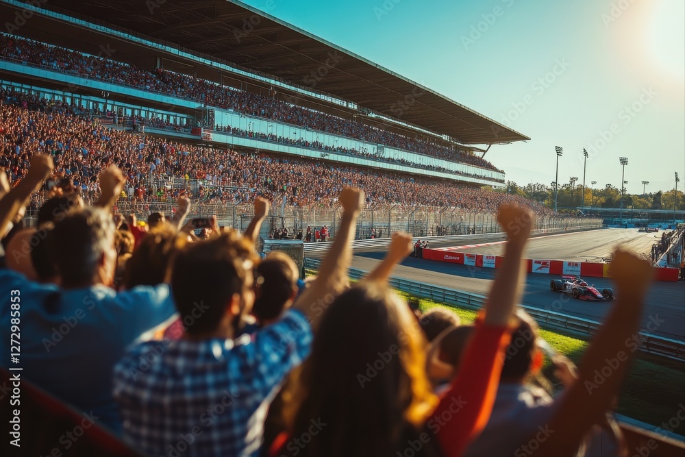 Fototapeta premium Spectacular formula racing event urban sports photography capturing the thrill of speed