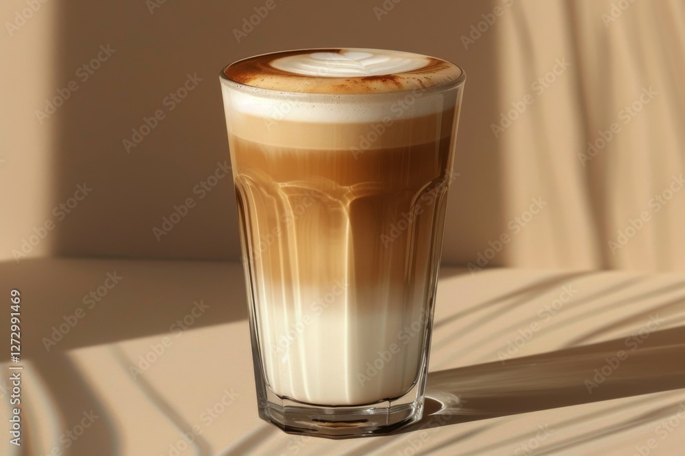 Product photo of Latte Macchiato, brewed coffee, on slate surface, isolated on white background. studio lighting.
Product photo of Latte Macchiato, brewed coffee, on slate surface, isolated on white background. studio lighting.