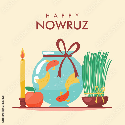 vector happy nowruz poster template