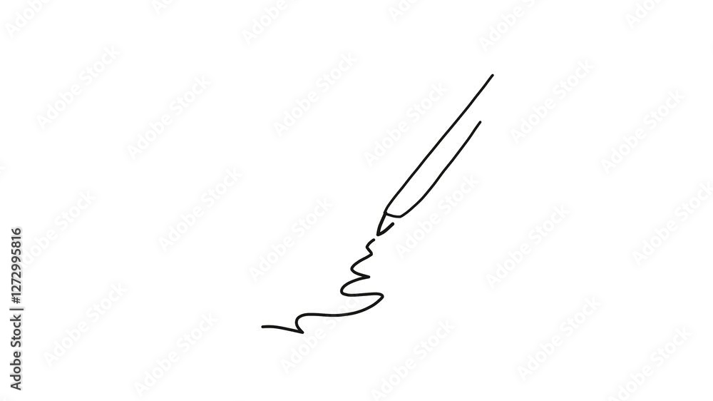 writing pen on white background video writing pen on white background video
