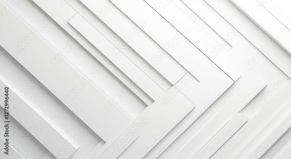 Obraz premium Geometric Harmony: A clean, minimalist composition of interwoven lines, casting subtle shadows, perfect for a sleek modern design.