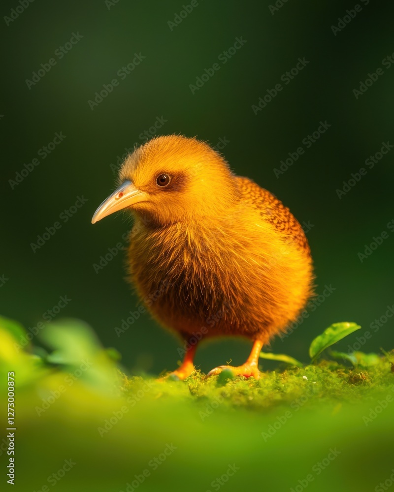 Vibrant yellow bird observing nature forest setting wildlife close-up perspective Vibrant yellow bird observing nature forest setting wildlife close-up perspective