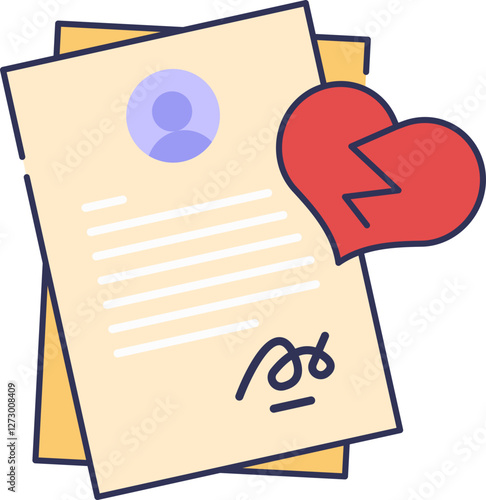 Divorce Icon Illustrations