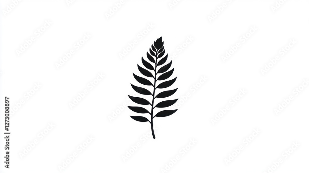 Fern frond, isolated, white background, nature design (1) Fern frond, isolated, white background, nature design (1)