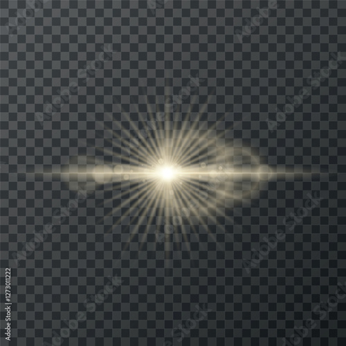 Tableau sur toile Glare light effect, isolated