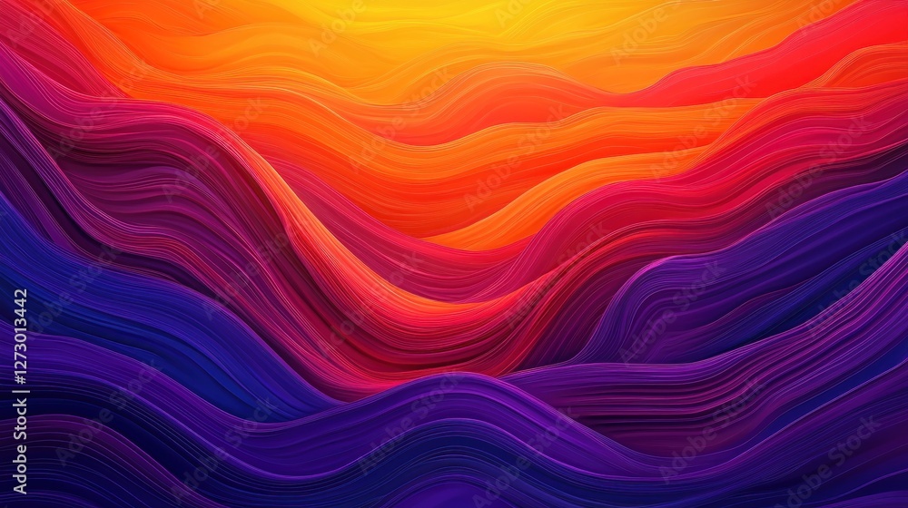 Vibrant Sunset Hues: An Abstract Wave of Color Vibrant Sunset Hues: An Abstract Wave of Color