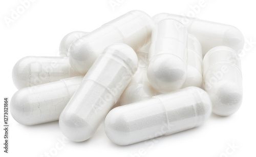 Wallpaper Mural White pill capsule isolated on a white background. Torontodigital.ca