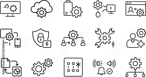 Technology and Automation Icon Set