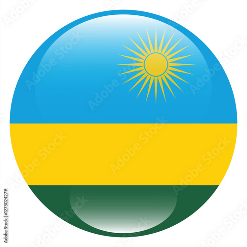 Free Download Rwanda flag circle icon vector illustration - GFXLoad
