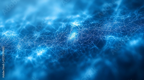 Abstract interconnected network of nodes for science, technology, data presentation