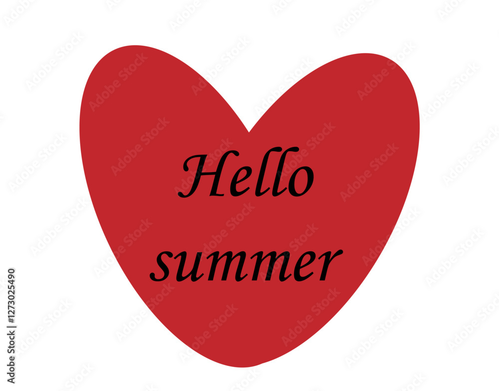hello summer in a red heart hello summer in a red heart