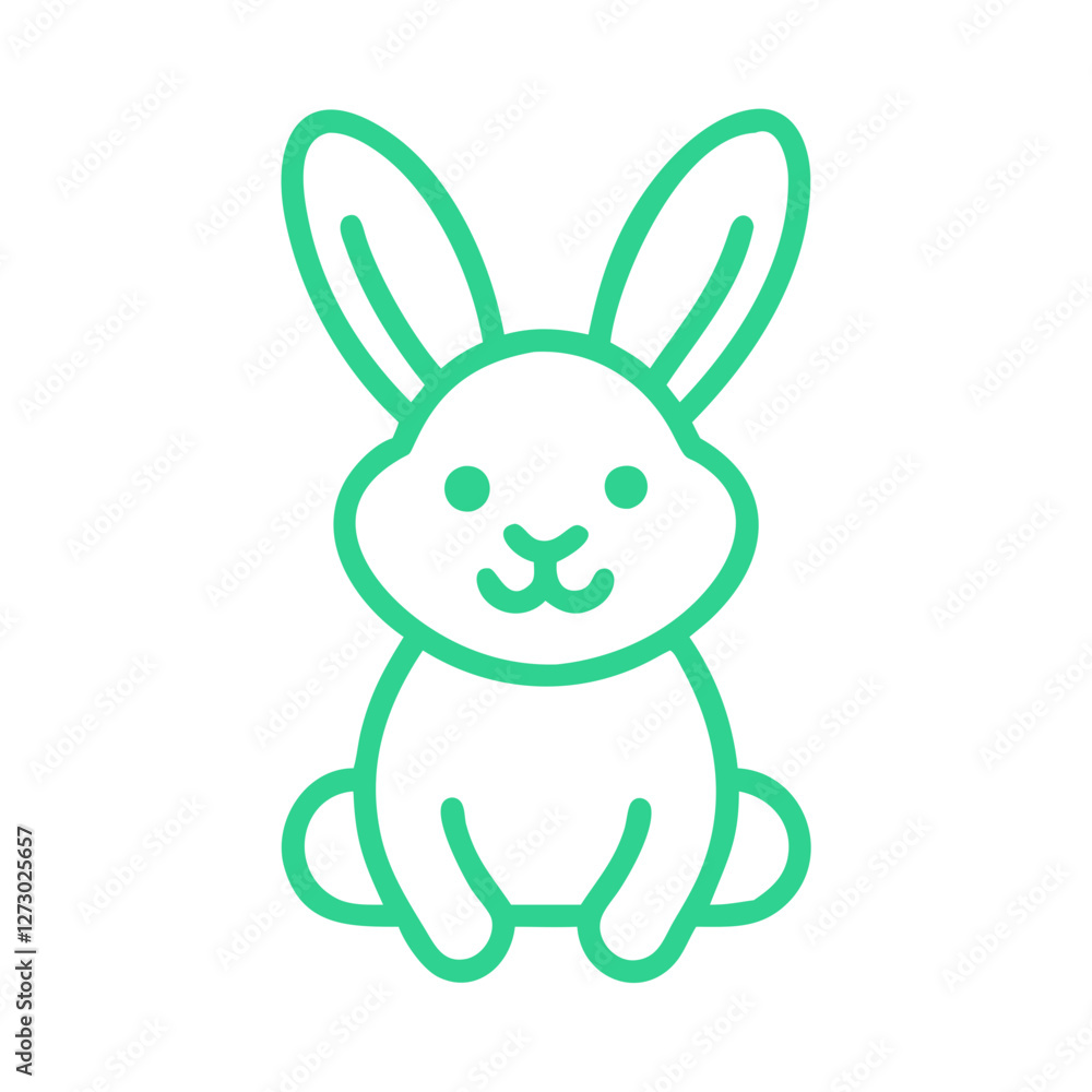 A cute icon Easter Bunny for the spring concept
A cute icon Easter Bunny for the spring concept