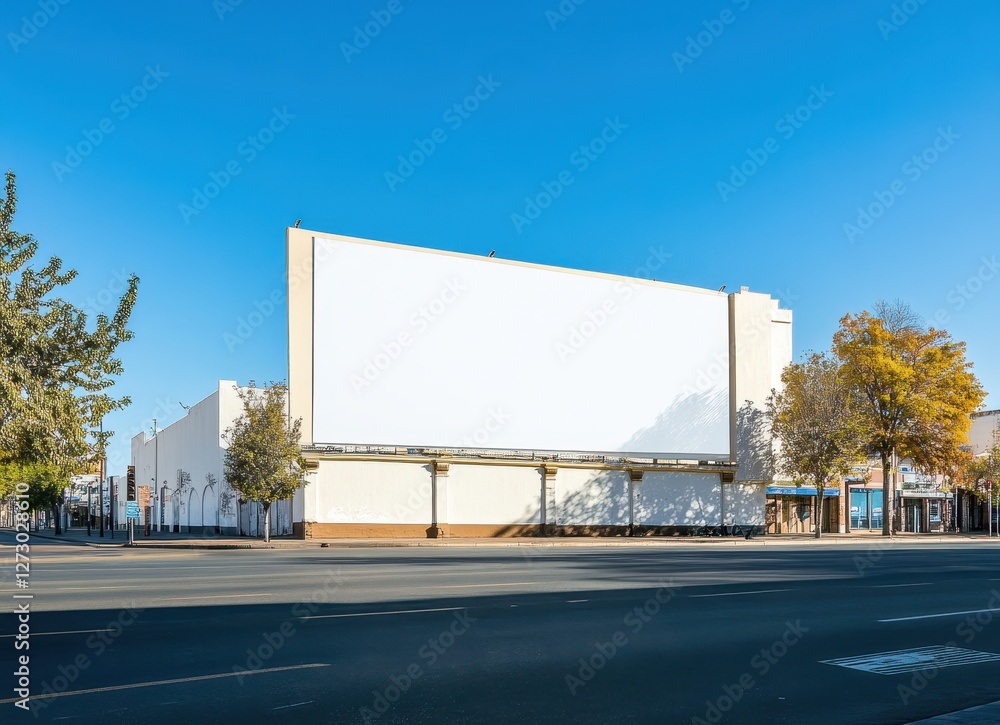 Digital Billboard Banner Mockup in the Heart of the City: Showcase Your Brand in a Vibrant Urban Setting